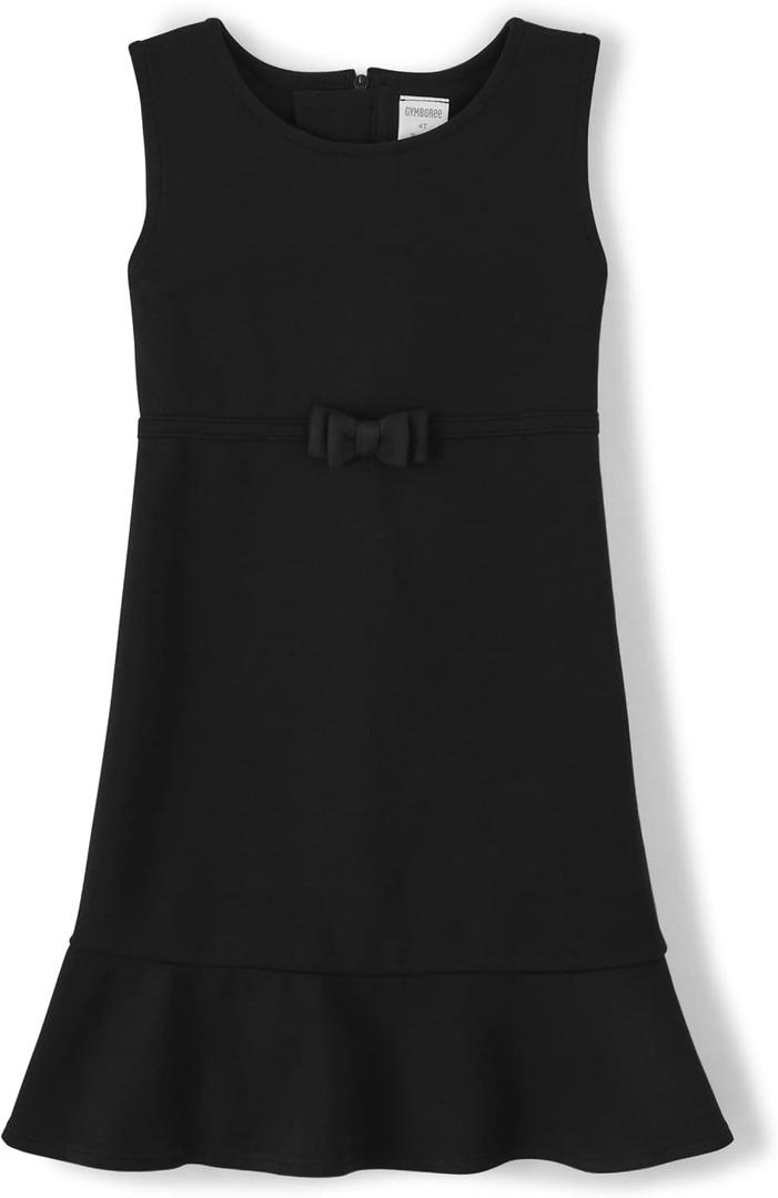 Gymboree Girls' and Toddler Ponte Bow Dresses,Black, 8
