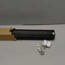 ChrisDowa Cordless Zebra Blinds for Windows, Dual Layer Free-Stop Light Filtering Window Roller Shades, Pull Down Privacy Zebra Shades for Home, Office, Bedroom, Door (23" W x 72" H, Black)