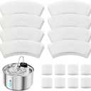 Replacement Filter and Pump Sponge Set, 8 Filters, 8 Sponges for 12L/3.2 Gallon Cordless Dog Water Fountain(model YYR-02)