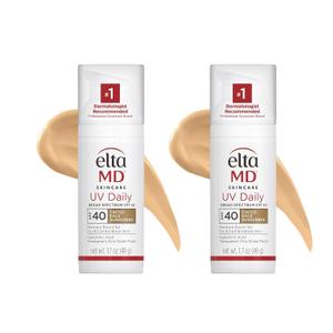 EltaMD UV Daily SPF 40 Tinted Face Sunscreen Moisturizer, Tinted Moisturizer for Face with SPF, Great for Dry, Combination, and Normal Skin (1.7 Ounce (Pack of 2)) EltaMD UV Daily SPF 40 Tinted Face Sunscreen Moisturizer, Tinted Moisturizer for Face with SPF, Great for Dry, Combination, and Normal Skin (1.7 Ounce (Pack of 2))