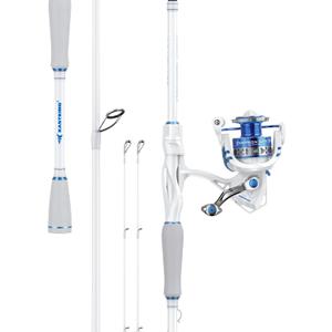 KastKing Centron Lite Travel Fishing Rod and Reel Combo, Packable Twin-Tips Spinning & Baitcaster Combos, Lightweight IM6 Graphite, Portable Multi-Piece Kit for Bass Trout, Freshwater Travel