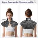 Microwave Heating Pad for Neck Shoulder and Back Pain, Weighted Microwavable Heated Neck Wrap with Lavender Scent for Hot and Cold Compress, Large Size (Grey)