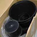 12 Pack Plastic Flower Bucket 11.8 Inch Tall Vase Bucket Cone Vase with Base for Cut Flower Multipurpose Buckets for Flower Bouquet Holder Centerpieces Decorations for Home Wedding (Black)