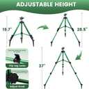 Sprinklers for Yard, 2026 Heavy-Duty Lawn Sprinkler Impact Sprinkler on Spike Tripod Base with 360 Large Area Irrigation with Extension Legs to Adjust Height Irrigation System for Garden Lawn-Green