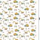 4 x Titiweet Construction Wrapping Paper - 12 Sheets Truck & Tractor Paper for Boys, Kids Birthday Holiday, 20 x 28 Inches Per Sheet