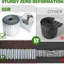Corrugated Metal Garden Edging, 8'' x 65' Rustproof Edging for Landscape, Flexible Garden Border for Flower Bed, Garden Fence, Lawn, Paver Edging (Sliver)
