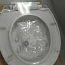 JINGZE Round Toilet Seat with Slow Close Standard Toilet Seat,Quiet Toilet Cover Seat Toilet Lid Durable Refused to Loosen Easy to Install & Clean,White