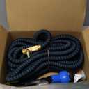 Flexi Hose Expandable Garden Hose with 8 Function Nozzle, 100FT - Lightweight Retractable Garden Hose, Water Hose - No-Kink Flexibility, 3/4 Inch Solid Brass Fittings and Double Latex Core