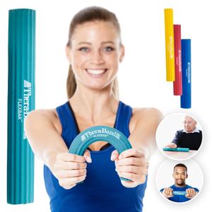 THERABAND FlexBar, Tennis Elbow Therapy Bar, Relieve Tendonitis Pain & Improve Grip Strength, Resistance Bar for Golfers Elbow & Tendinitis, Green, Medium, Intermediate