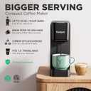 Tastyle Single Serve Coffee Maker Hot and Iced with Bold Brew, Small Coffee Machine for K Cup and Ground, Fits 7.3'' Travel Mug, Brews up to 16 Oz, 5 Cup Sizes, for Office, RV& Hotel, Elegant Black
