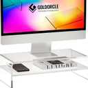 Acrylic Monitor Stand Riser Clear Computer Monitor Stand (Big)