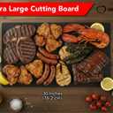 Thirteen Chefs 30x18 Extra Large Cutting Board for Fish, Meat, BBQ - 1/2 Inch Thick Black Plastic, Commercial Grade HDPP Poly with NSF Stamp, 10 pounds