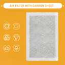 16x25 Replacement Filter Pads Compatible with Dynamic Air Cleaner 16X25 Refill, Fiberglass & Activated Carbon White, 3 Pack