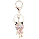 JZZNNFEZN Cute Frog Keychain for Women for Bag, Keychain for Bag Charms, Sparkling Keychains for Women Bags Purses (Pink)