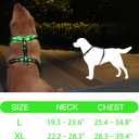 hamraba Light Up Dog Harness, No Pull Led Dog Harness with 10 Lighting Modes for Night Walking, Rechargeable Lighted Safety Vest for Medium Large DogsAdjustable Soft Nylon-Like Material (L)