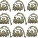 Decanter Tags Copper Liquor Decanter Label Set of 9 for Bottles or Decanters, Whiskey Liquor Tag with Adjustable Chain-Whiskey, Bourbon, Scotch, Gin, Rum, Vodka, Tequila and Brandy - Copper Colored