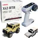LDARC 1:43 Scale Mini RC Crawler RTR RC Rock Truck 4x4 2.4GHZ Hobby Grade Remote Control Car Model Vehicle RC Buggy, Comes with a DIY Replaceable Body Shell(Desert Yellow)