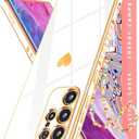 Likiyami for Samsung Galaxy S25 Ultra - Women Girly Cute Girls Love Heart Design with Chain & Lanyard Cover Soft TPU Bumper Stylish Pretty Plating Luxury Aesthetic for Galaxy S25 Ultra Case, White 2 PACK