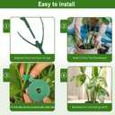 10 PCS Stackable Twig, Stackable Plant Support Stakes, Monstera Plastic Support Structures for Indoor & Outdoor Plants, Potted Plants, Flower Other Climbing Plants(Green, 10 Pack, 11."L)