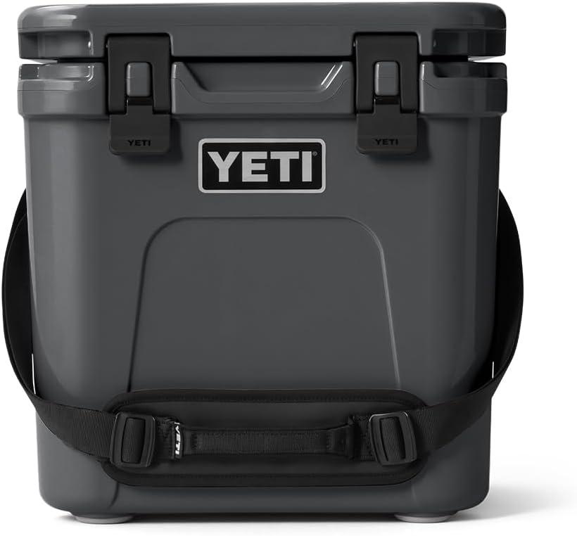 YETI Roadie 24 2.0 Hard Cooler with DoubleDuty Shoulder Strap and Drain Plug, 16.6"W x 14.1"D x 17.4"H