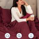 Extra Deep Cal King Fitted Sheet - Hotel Luxury Single Fitted Sheet Only - Easily Fits 18 inch to 24 inch Mattress - Ultra Soft, Wrinkle Free with Extra Deep Pockets - Breathable & Comfy - Burgundy
