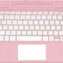 Keyboard for Surface Pro 11/10/9/8/X (13inch), Portable Slim Type Cover for Surface Pro, Wireless Bluetooth Keyboard with Touchpad, Backlits,Built in Pencil Holder,Pink