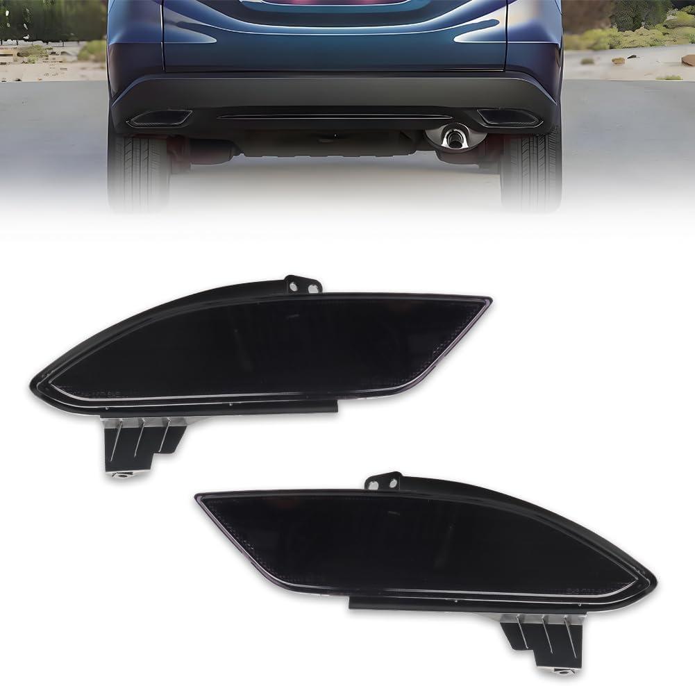 Rear Bumper Reflector Compatible with Hon-da HR-V 2016 2017 2018 2019 2021 2022, [DOT Certified] Rear Bumper Reflector Cover [No Bulbs], OEM Part #33505T7SA01, 33555T7SA01, 2 PCS, Smoked Lens