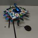 Solar Peacock Wind Spinner Metal Windmill | Solar Garden Stake Lights Decorative for Outdoor Patio Lawn Porch Yard, Gift for Mom Women BirthdayPeacock Wind Spinner