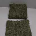 Woaboy Faux Fur Throw Pillow Covers 20x20 Inch Set of 2 Boucle Neutral Decorative Sherpa Fuzzy Accent Soft Sheepskin Fleece Cushions Modern Home Decor for Couch Sofa Bedroom Living Room,Olive Green