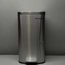 SONGMICS Trash Can with Lid, 8 Gallon Garbage Can, Stainless Steel Small Waste Bin with Step Pedal and Inner Bucket, Soft Close, Kitchen, Silver ULTB03NL
