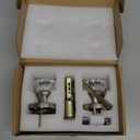 Glass Door Knobs Interior,Passage Crystal Door Knobs for Hall, ClosetSatin Nickel, 1 Pack