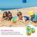 Garneck 3 Pcs Elastic Rainbow Balls PVC Beach Play Balls for Indoor Outdoor Fun Games and Activities Random Pattern