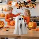 Halloween Decorations Ghost Figurine, Funny Scary Ghost Decorations, Spooky Halloween Home Party Decor Indoor, Cute Ghost Figurines for Home, Office, Desk Decor (A)
