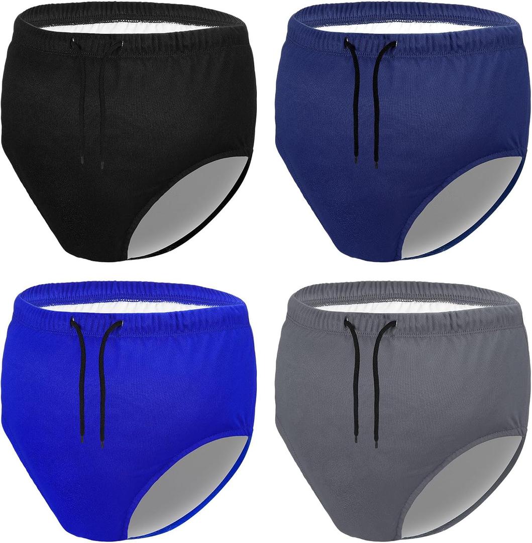 Cutecrop 4 Pcs Reusable Adult Swim Diapers Washable Cloth Diapers Leakproof Special Needs Swimwear for Incontinence Swimmers Large