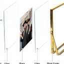 2 x DAZONGE Graduation Decorations, Gold Metal Grad Floating Picture Frame, Tabletop Graduation Photo Guestbook Sign Decor, Class of 2026 Party Decor, Graduation Gifts