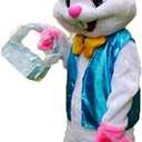 Easter Bunny Mascot Costume Rabbit Cartoon Fancy Party Dress Performance Suit Adult