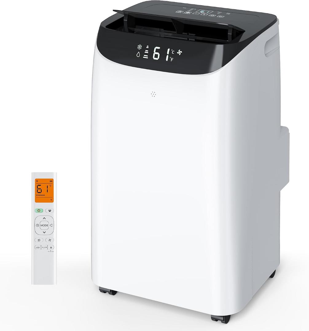 Inverter 16000BTU Portable Air Conditioners with Remote, Free Stand Cooling Portable AC Unit for Room up to 800 sq.ft, with Dehumidifier & Fan, Dual Hose, Quiet Sleep Mode(42dB), Windows Kit