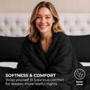 Pure Bedding Bed Sheets - Full Sheet Set [4-Piece, Black] - Hotel Luxury 1800 Brushed Microfiber - Soft and Breathable - Deep Pocket Fitted Sheet, Flat Sheet, Pillow Cases