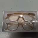 OPTOFENDY Reading Glasses +2.50 Magnification, Brown Transparent Square Frames (2 Pack)