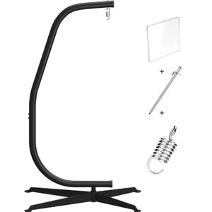 GREENSTELL Hammock Swing Stand, Hanging C-Stand with Spring Hook, for Indoor, Outdoor, Sturdy Hanging Stand Max Load 330lbs