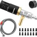 Adjustable Long Range Nozzle for Pressure Washer 4-4.5 GPM, Downstream Injection Spray Nozzle Kit, High Power Washing External Chemical Injector with 1/4 Quick Connect, 2500 to 4000 PSI