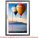 Mxtallup 13x24 Picture Frames Solid wood, Display Pictures 11x22 Inch With Mat or 13x24 Inch Without Mat, Poster Frames 11x22 in Photo Frames Wood Black (T22B1324W1122)