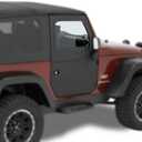 Bestop Full Fabric Doors - Jeep '07-18 Wrangler JK; (Front Doors; Black Diamond)