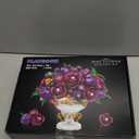 Purple Rose Flower Building Set with Vase, 969 PCS Botanicals Flowers Bouquet Building Block Kit, 18 Roses Bonsai Collection Home Decor, Valentine's Day Gift for Adults Women Boys Girls 12+