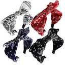 Lvyeer Paisley Print Wide Bow Headbands for Women Bandana Rabbit ear Elastic Hairband Cute Knot Headbands Hair Accessories