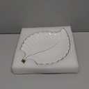 Ceramic Jewelry Trays Trinket Dish Ring Dish Ceramic Candy Plate Snack Plate Leaf Shaped Dish (White, Medium)
