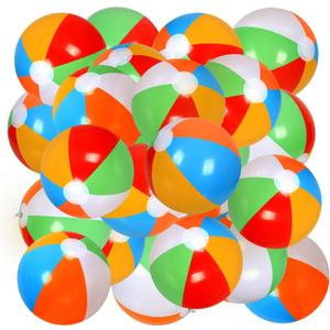 30 Pack Beach Balls Bulk, Inflatable Pool Toys Beach Toys for Kids Beach Balls for Summer Water Games
