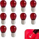 10 PCS 1157 Bulbs, 12V21/5W BAY15D 2057 2357 7528 Light Bulbs, Universal Dual Contact Halogen Lamp/Brake Light Bulb/Turn Signal Bulb/Tail Light Replacement Lighting (Red)