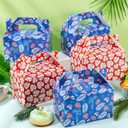 24 PCS Cartoon Themed Party Favor Boxes Paper Birthday Goodie Bags Blue Red Candy Boxes for Birthday Holiday Party Decorations Supplies