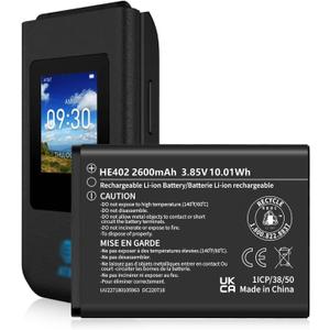 HE402 Battery 2600mAh, 2025 New Upgrade High Capacity 3.85V Replacement Battery for AT&T Cingular Flex (ATTEA211101) 1ICP6/38/50